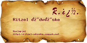 Ritzel Üdvöske névjegykártya